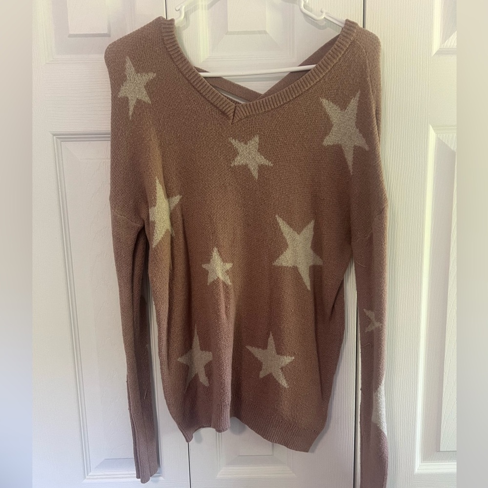 Pink star sweater